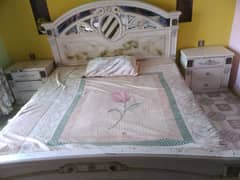 King bed, 2 side tables and dressing table, seat