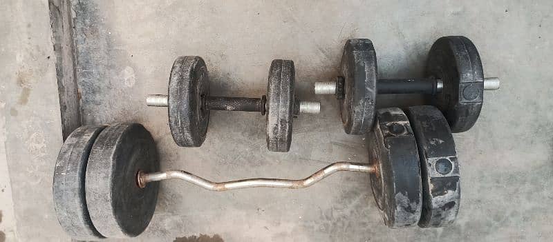 only 7000 rs Dumbles  5 kg each dumble and bench press bar 20 kg total 2