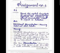 Assigment writing work are available