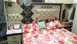 Bed + dressing Table + Almari + Dewader.