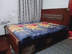 High quality Keker wooden bed with mattress and 2 side tables