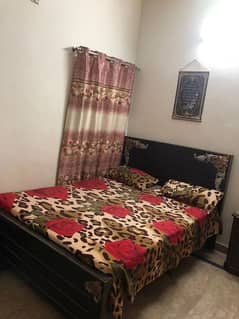 Wooden bed queen size with mattress good condition urgent sell