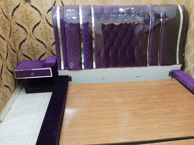 NEW KING SIZE DOUBLE BED WITH SIDE TABLE FOR SALE 2 SETS AVAILABLE 1