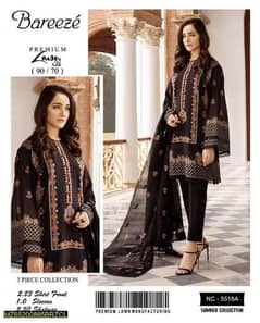 3 PCs embroidered unstitched suit for womens home delivery available