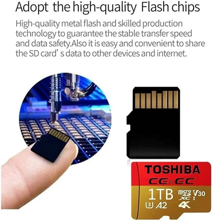 Toshib 1TB Micro SD Card High Speed Class 10 Micro 4