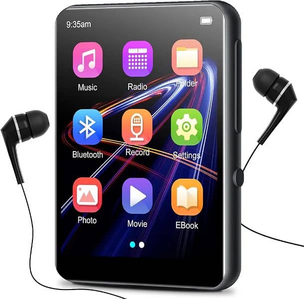 Mp3 Player with Bluetooth, Full Touch 2.4 Screen and MP4 Player 4