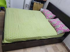 Bed with spring mattress