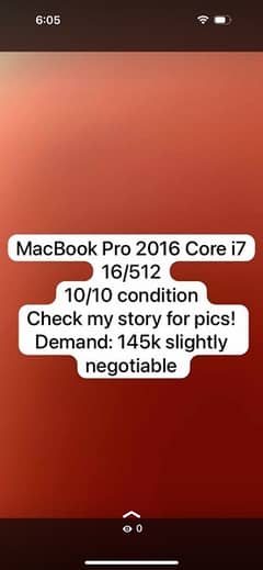 MacBook Pro 2016 Core i7 (16/512)