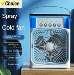 mini aircooler with humidifier with multi light