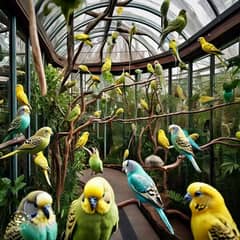 beautiful budgies parrots 0