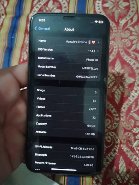 Xs non pta factory unlock 82% battery health just back damage 2