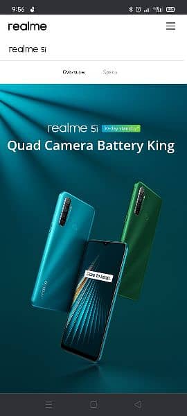 Real Me 5i With 4GB /64GB 2