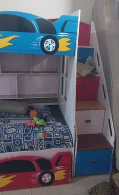 Double Story Children Bunk Bed Car Article for Sale Urgent