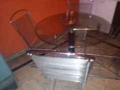 Stainless Steel Chairs and Table 0322-4309403