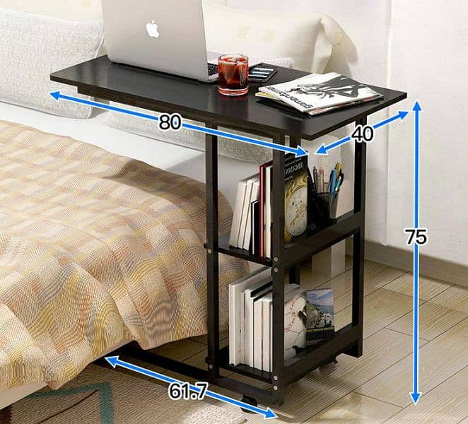 Laptop table , home and office use table, study table with bookshelfs 3