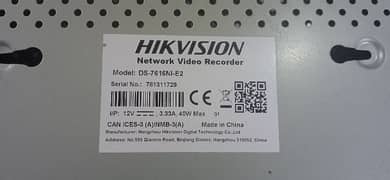 hikevision NVR 16 channel