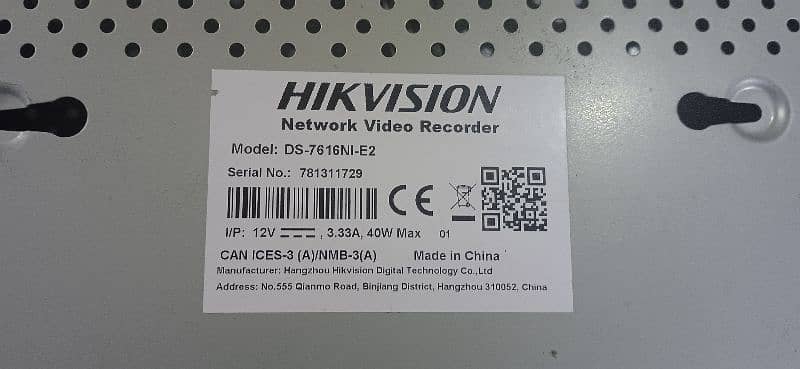 hikevision NVR 16 channel 0