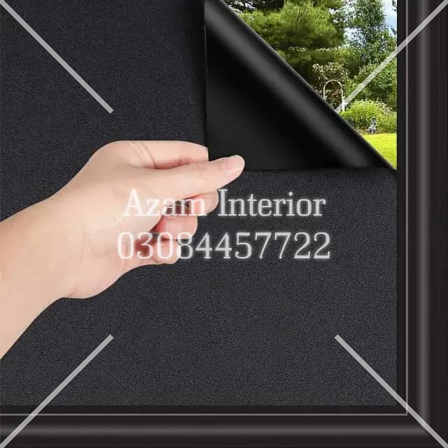 fully blackout PVC paper frosted glass paper wooden floor blinds 0