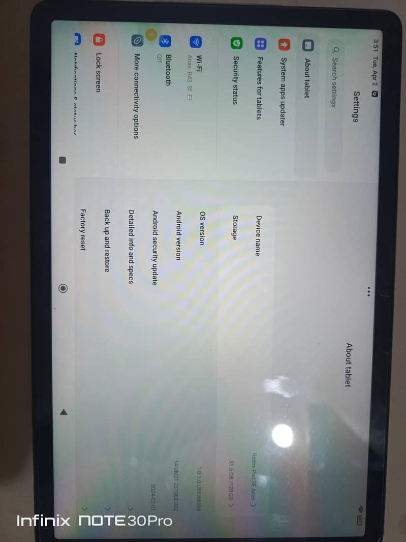 REDMI PAD SE 8/128.3 MONTH USED. WITHIN WARRANTY 7