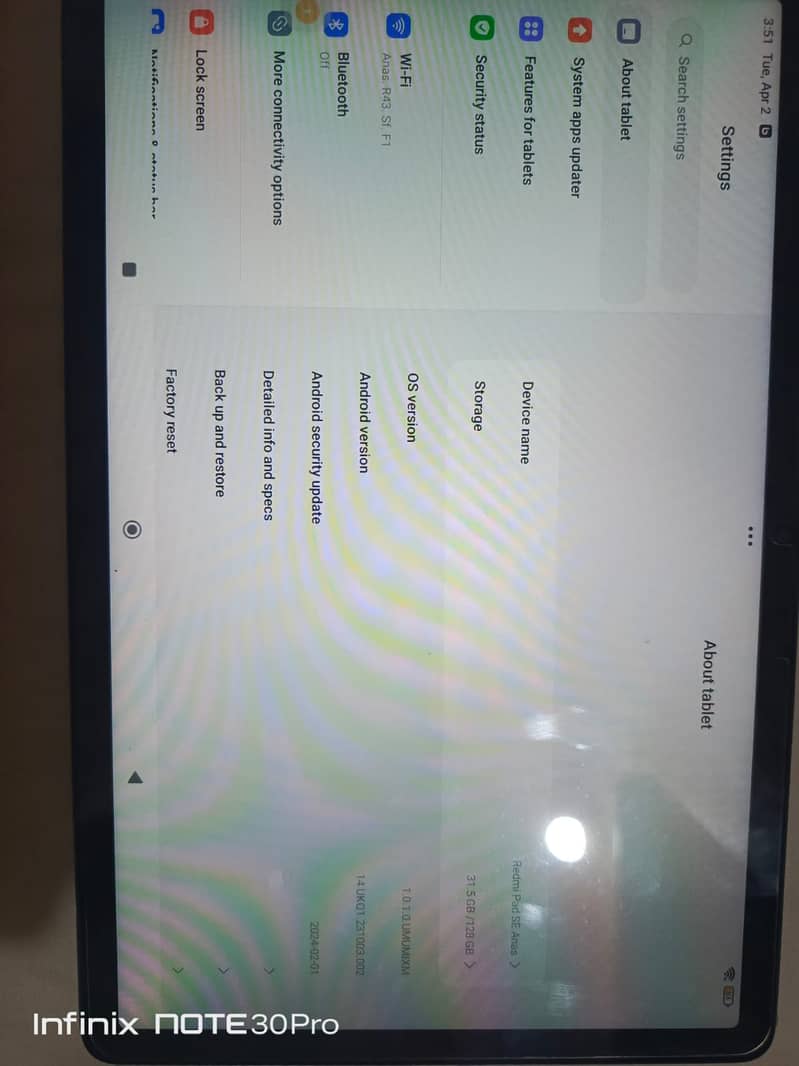 REDMI PAD SE 8/128.3 MONTH USED. WITHIN WARRANTY 9