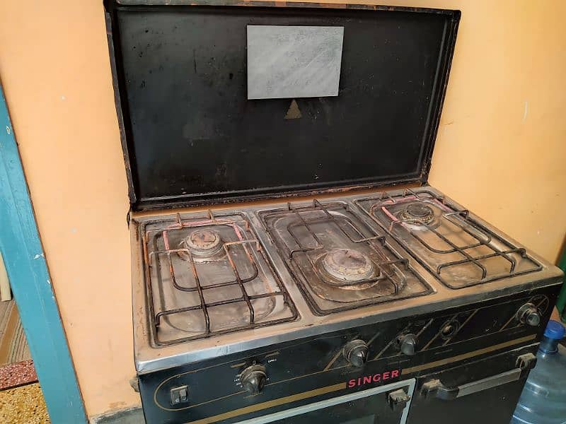 Singer cooking range stove heat oven used burner 1