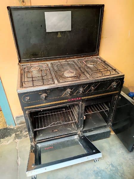 Singer cooking range stove heat oven used burner 2