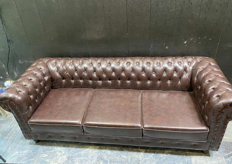 Sofa | Chesterfield Sofa | Office Sofa | Dark Brown Sofa | 3 seater 1