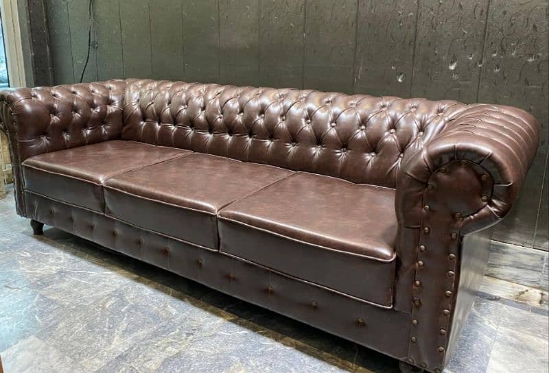 Sofa | Chesterfield Sofa | Office Sofa | Dark Brown Sofa | 3 seater 2