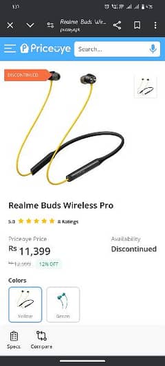 Realme Buds Wireless Pro new price 12000 ha 11 month warranty ha