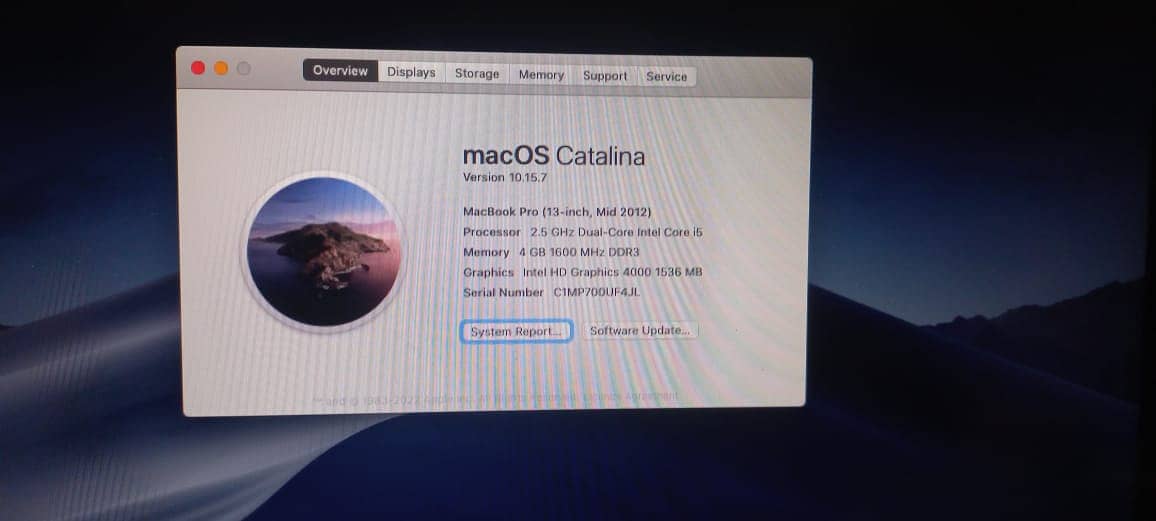 Macbook pro core i5 2012 4
