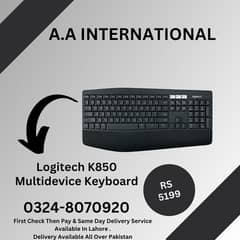 Logitech K850 Multidevice Multiple connect Wireless Bluetooth Keyboard