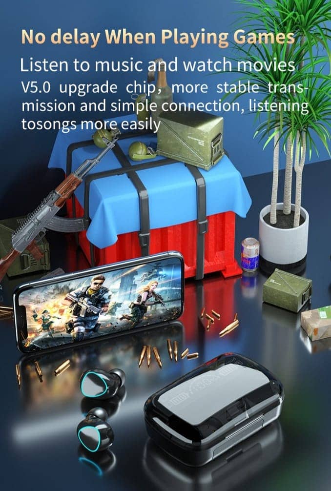 New M10 TWS Wireless Earphones Touch Control 5.1 Headset Waterproof wi 2