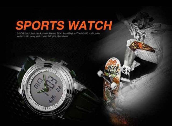 SINOBI Digital Sports Watch For Men Chronograph Men's Wrist Watch 5