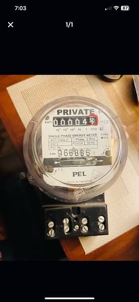 PEL Geniun Electric Metre , Sub metre 0