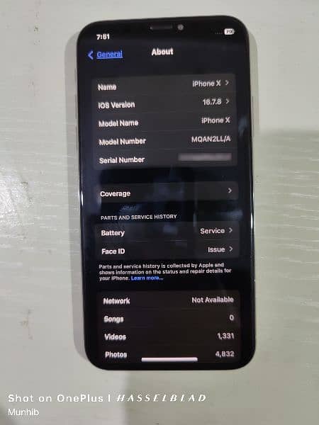 IPHONE X 256GB NON ACTIVE 2