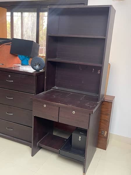 Study Table with drawers and rack 2