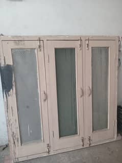 Wooden window for sale. Length 54 inch and width 54 inch