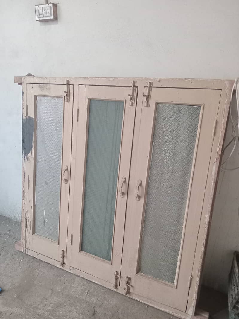 Wooden window for sale. Length 54 inch and width 54 inch 1