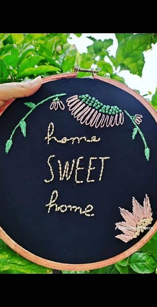 Handmade beautiful customized embroidery hoop frame       only Karachi 1