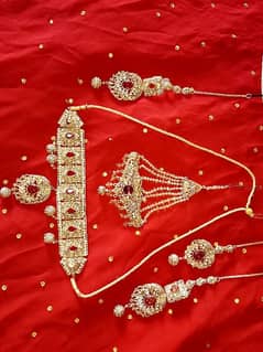 bridle lehenga with jewelry