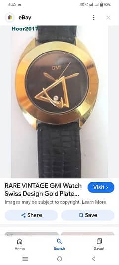 gmi gold plated watch