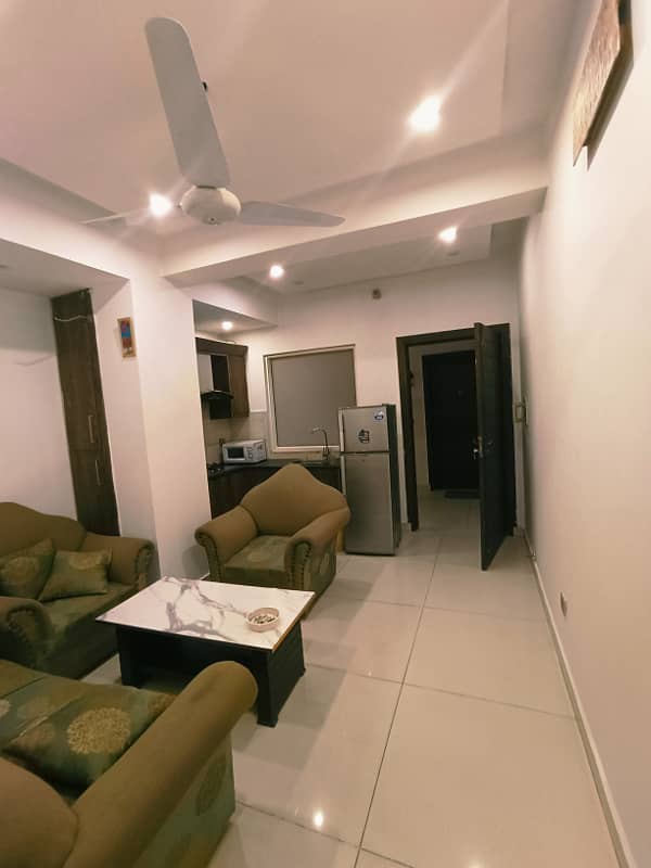 E-11 1Bed Spacious Full furnished Apartment available For rent in Karsaz Tower near kFC isb 0