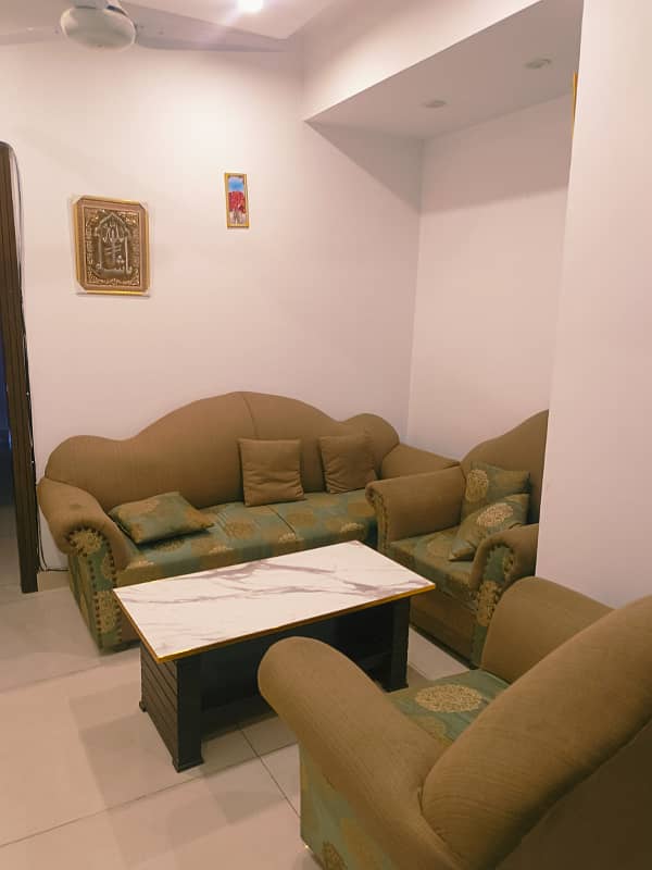 E-11 1Bed Spacious Full furnished Apartment available For rent in Karsaz Tower near kFC isb 3