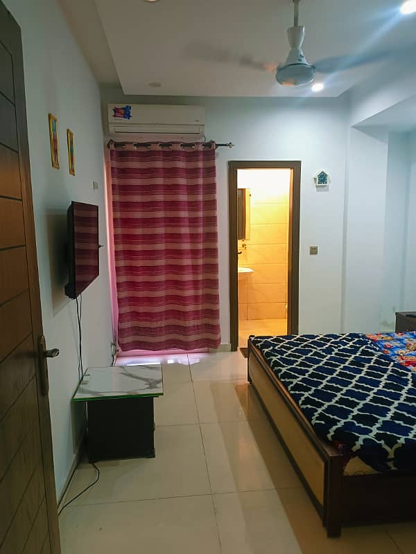 E-11 1Bed Spacious Full furnished Apartment available For rent in Karsaz Tower near kFC isb 16