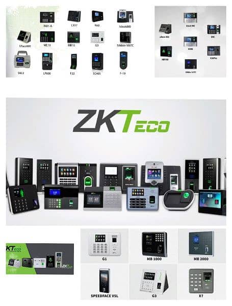 biometric zkteco fingerprint/ face time attendance with door lock 1