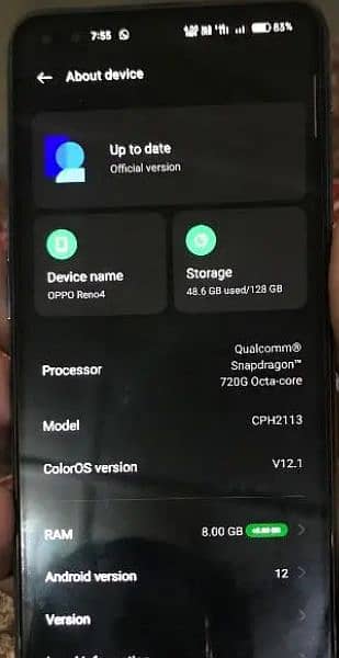 OPPO RENO 4 8GB RAM 128GB ROM OFFICIAL PTA APPROVED 2