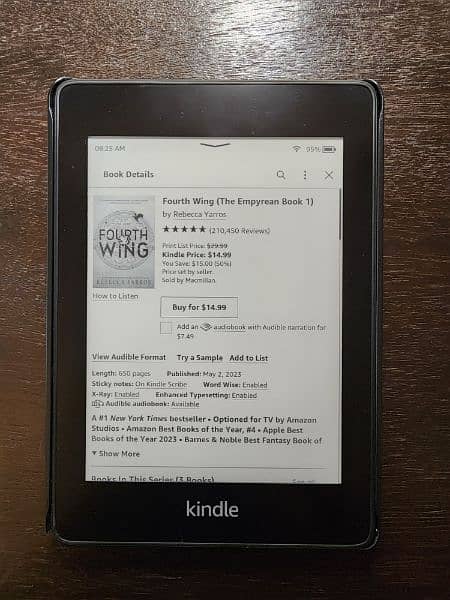 Amazon Kindle Paperwhite 10th Gen - 28 gbs, Black. With foldable case 1