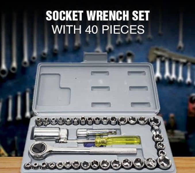 40 pcs stainless Steel wrench tool set 2