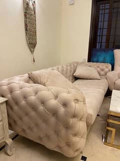 Turkish made 7 seater sofa with table