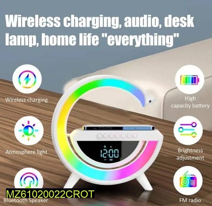 Wireless Mobile Phone Charger , Clock , Sparker and Lamp 2
